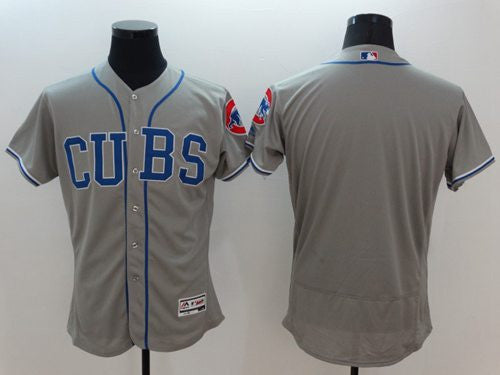 Custom Chicago Cubs grey Alternate jersey