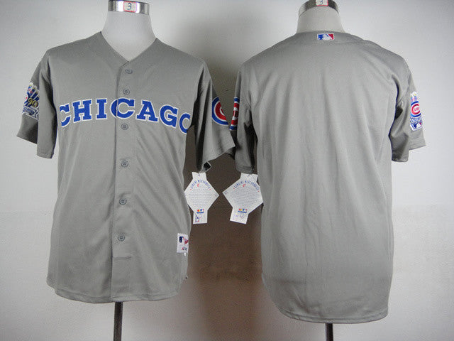 Custom Chicago Cubs grey Throwback jersey