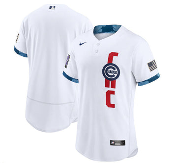 Custom Chicago Cubs white All-Star jersey