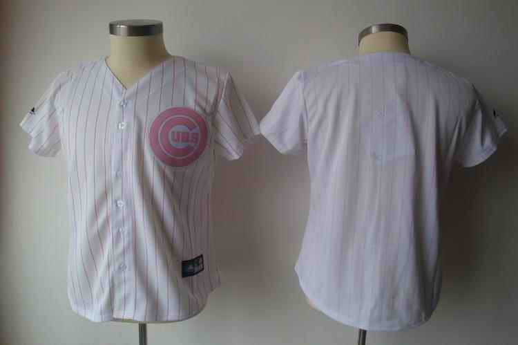 Blank White Chicago Cubs pink jersey