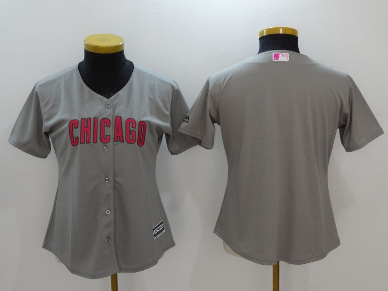 Blank Women Chicago Cubs gray jersey