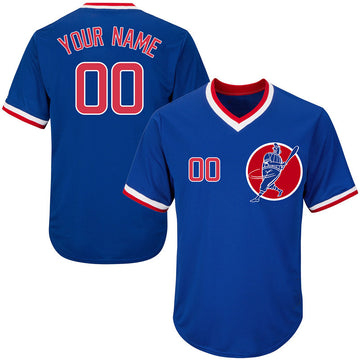 Chicago Cubs blue Throwback jersey
