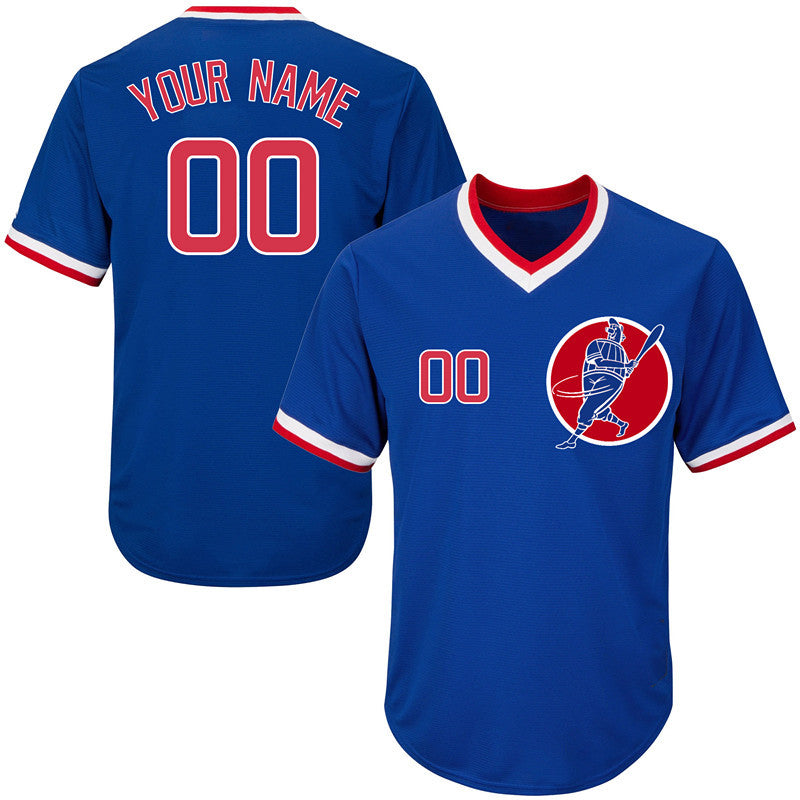 Chicago Cubs blue Throwback jersey