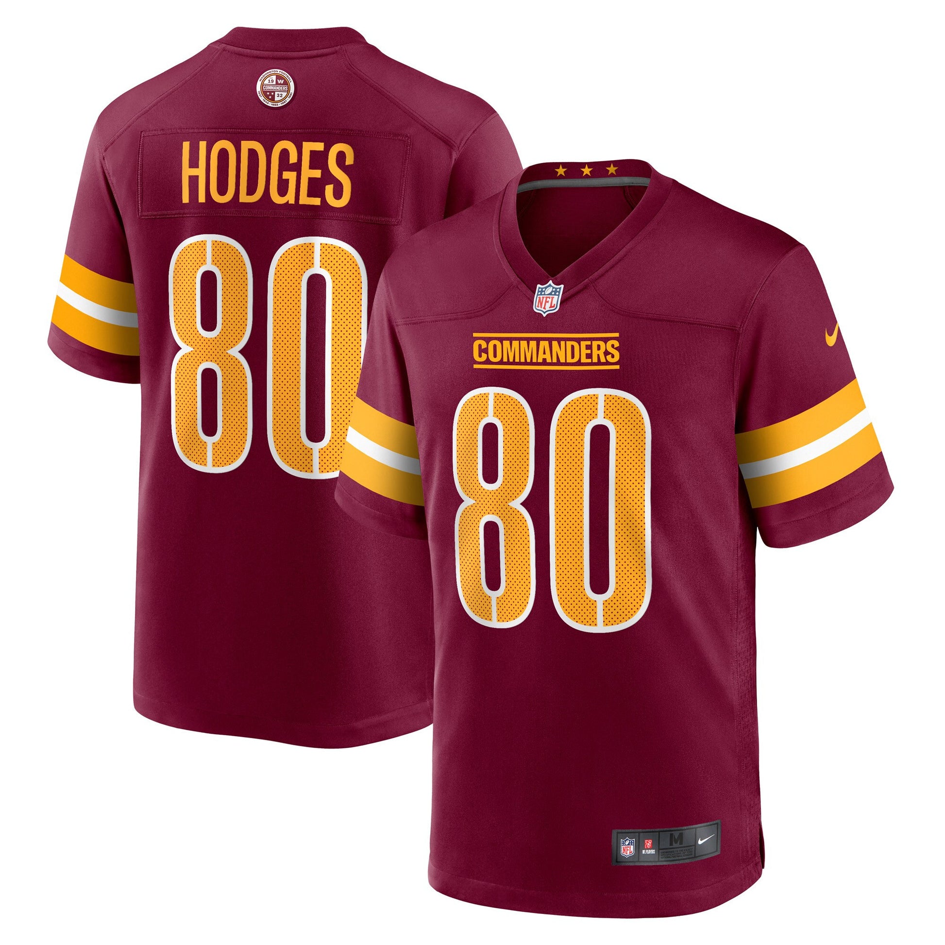 Curtis Hodges Washington Commanders burgundy Game jersey