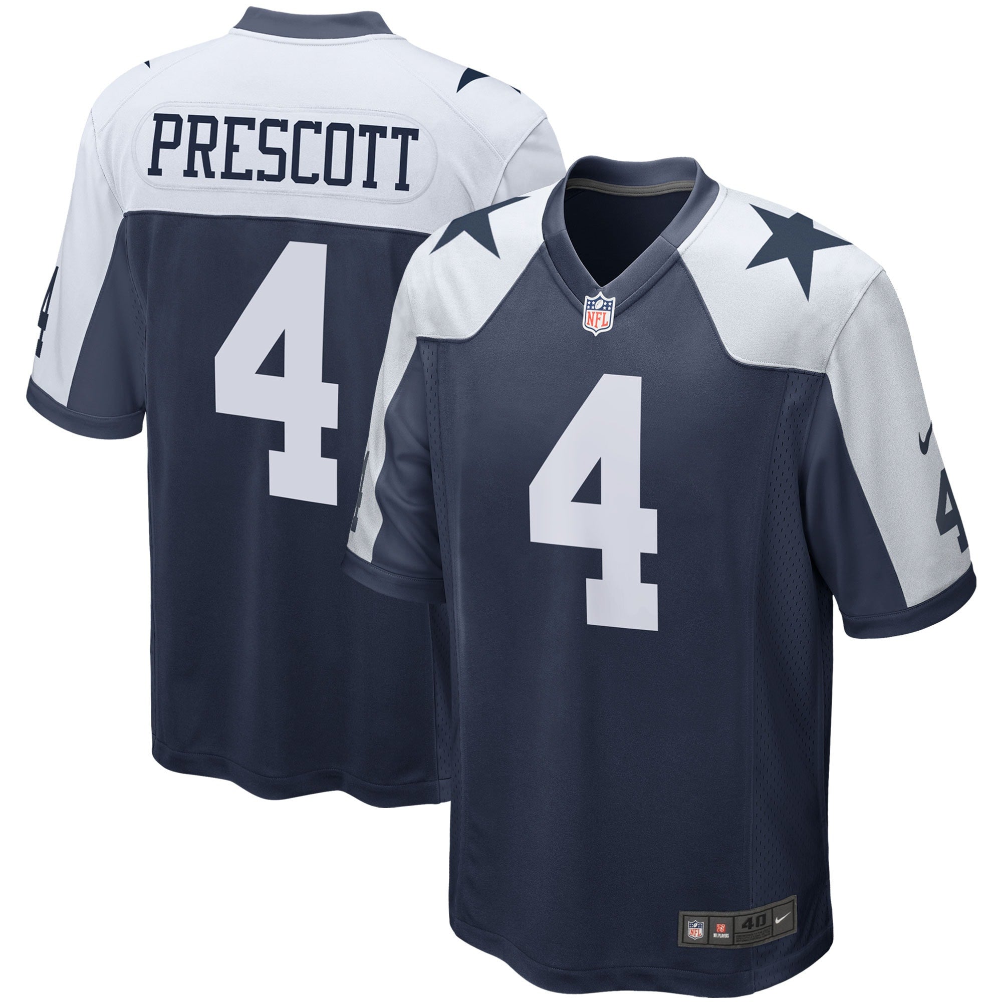 Dak Prescott Dallas Cowboys navy Game jersey