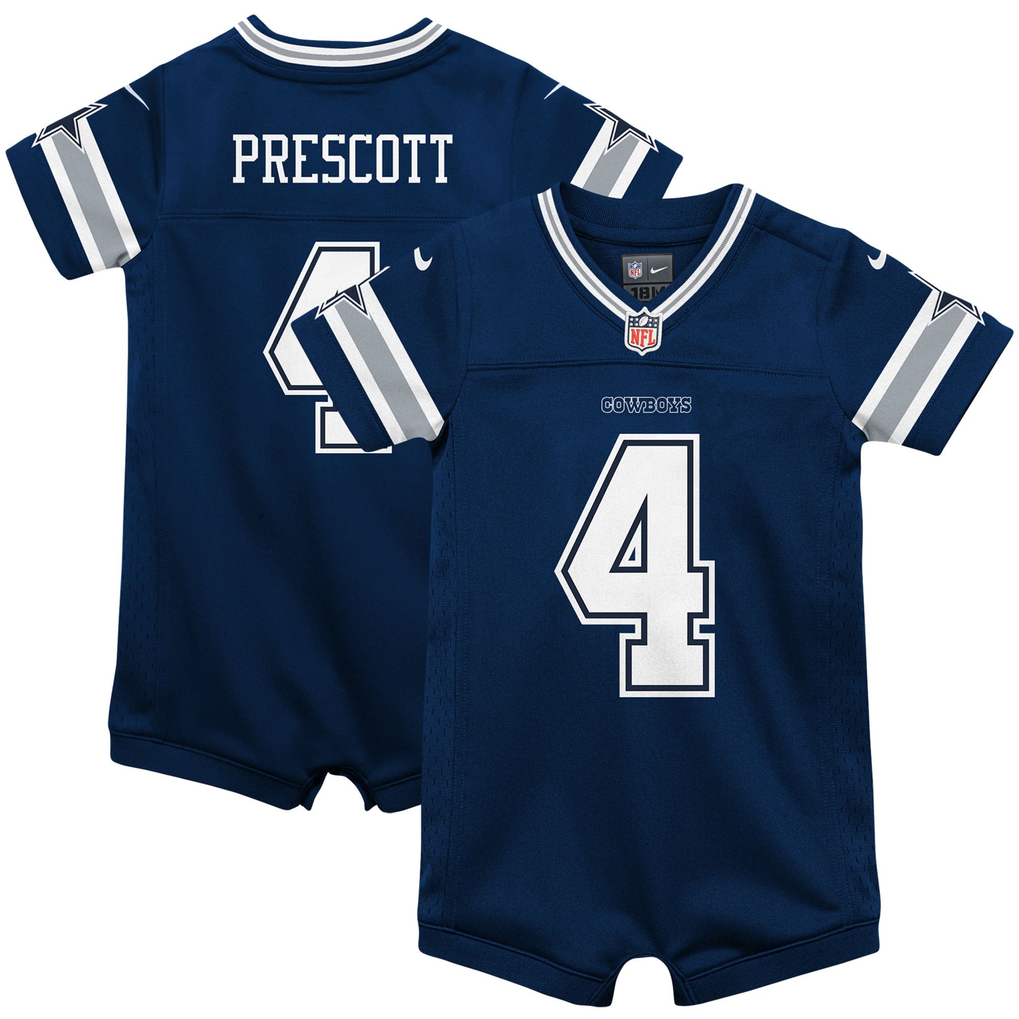 Dak Prescott Romper Dallas Cowboys navy jersey