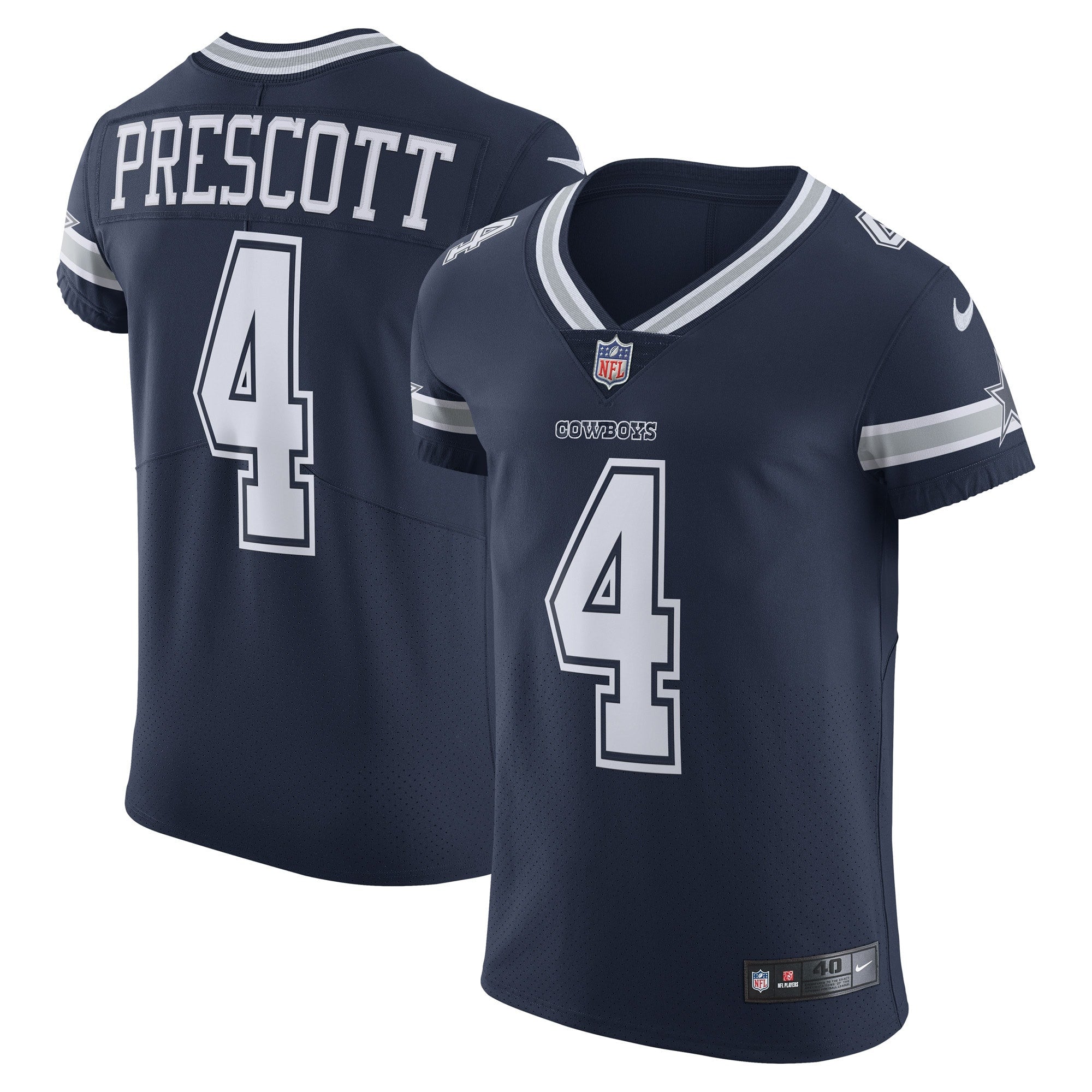 Dak Prescott Dallas Cowboys navy Vapor jersey
