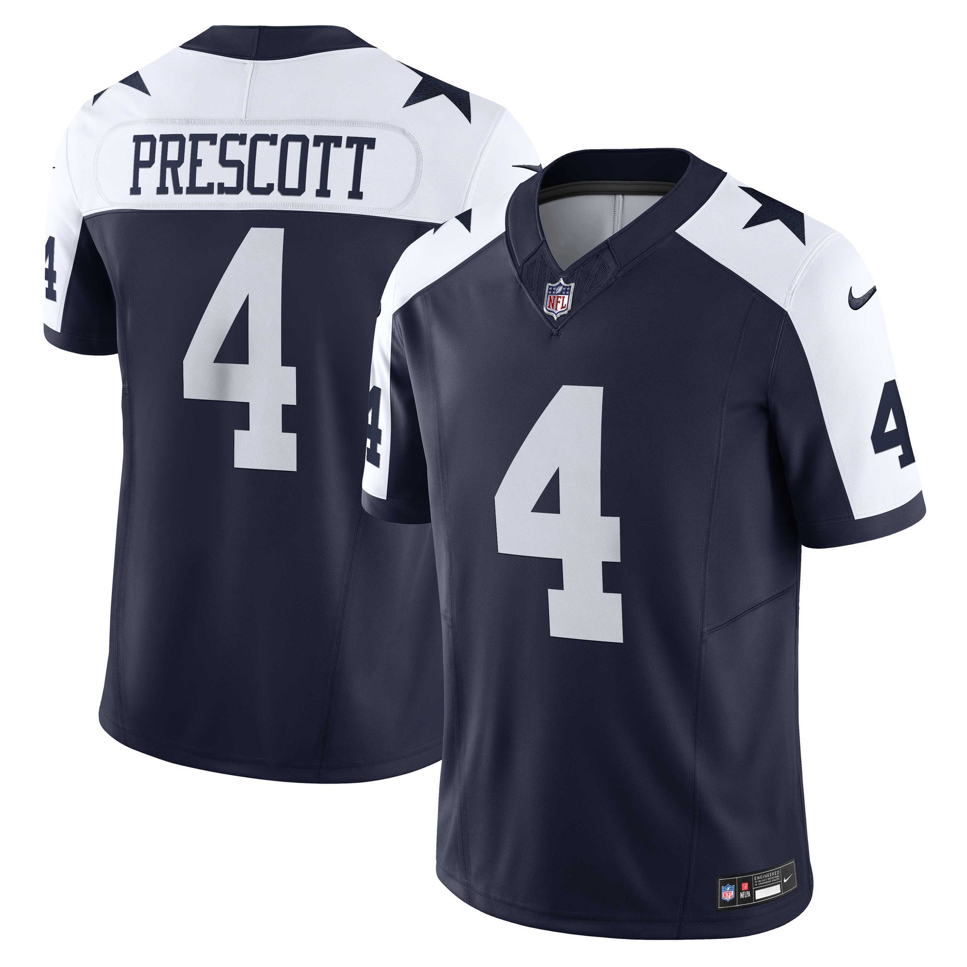 Dak Prescott Dallas Cowboys navy Vapor jersey