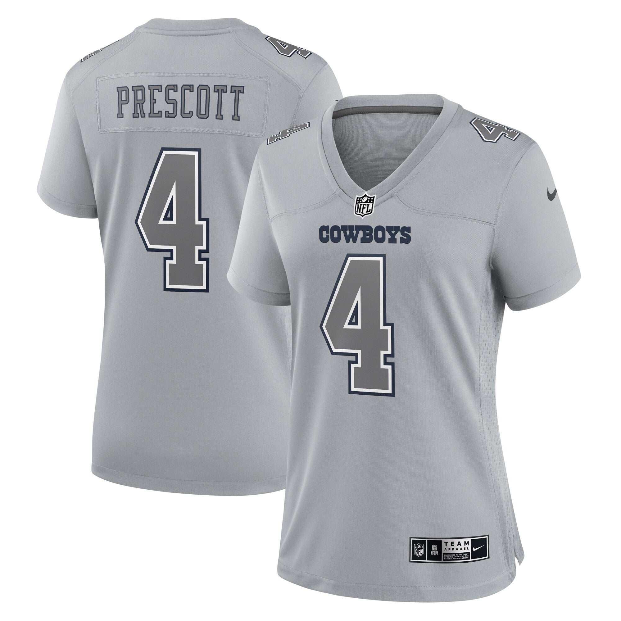 Dak Prescott Atmosphere Dallas Cowboys gray Fashion jersey