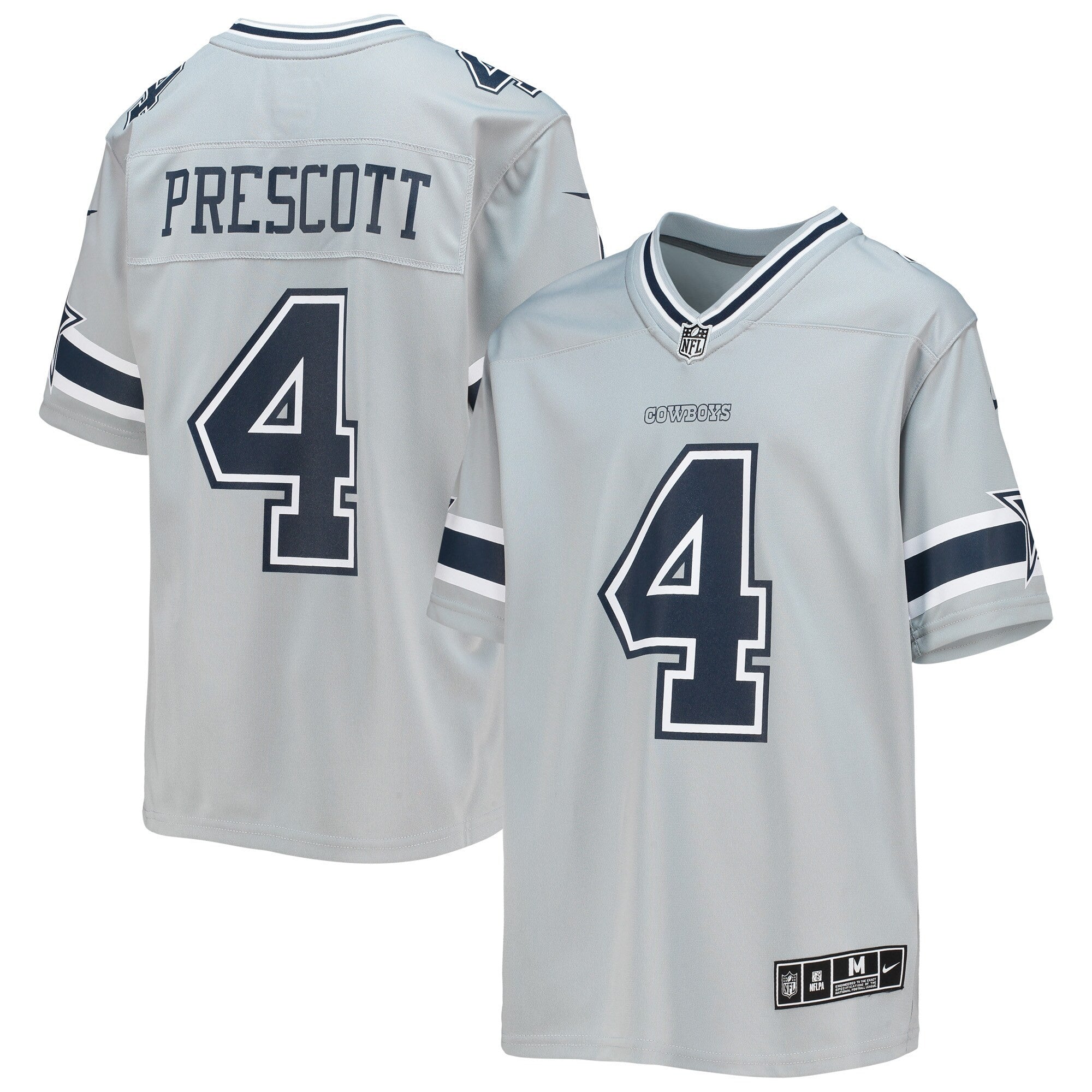 Dak Prescott Dallas Cowboys silver jersey