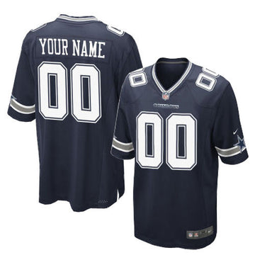 Custom Dallas Cowboys blue Game jersey