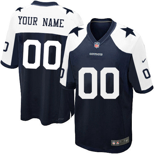 Custom Dallas Cowboys blue Game jersey