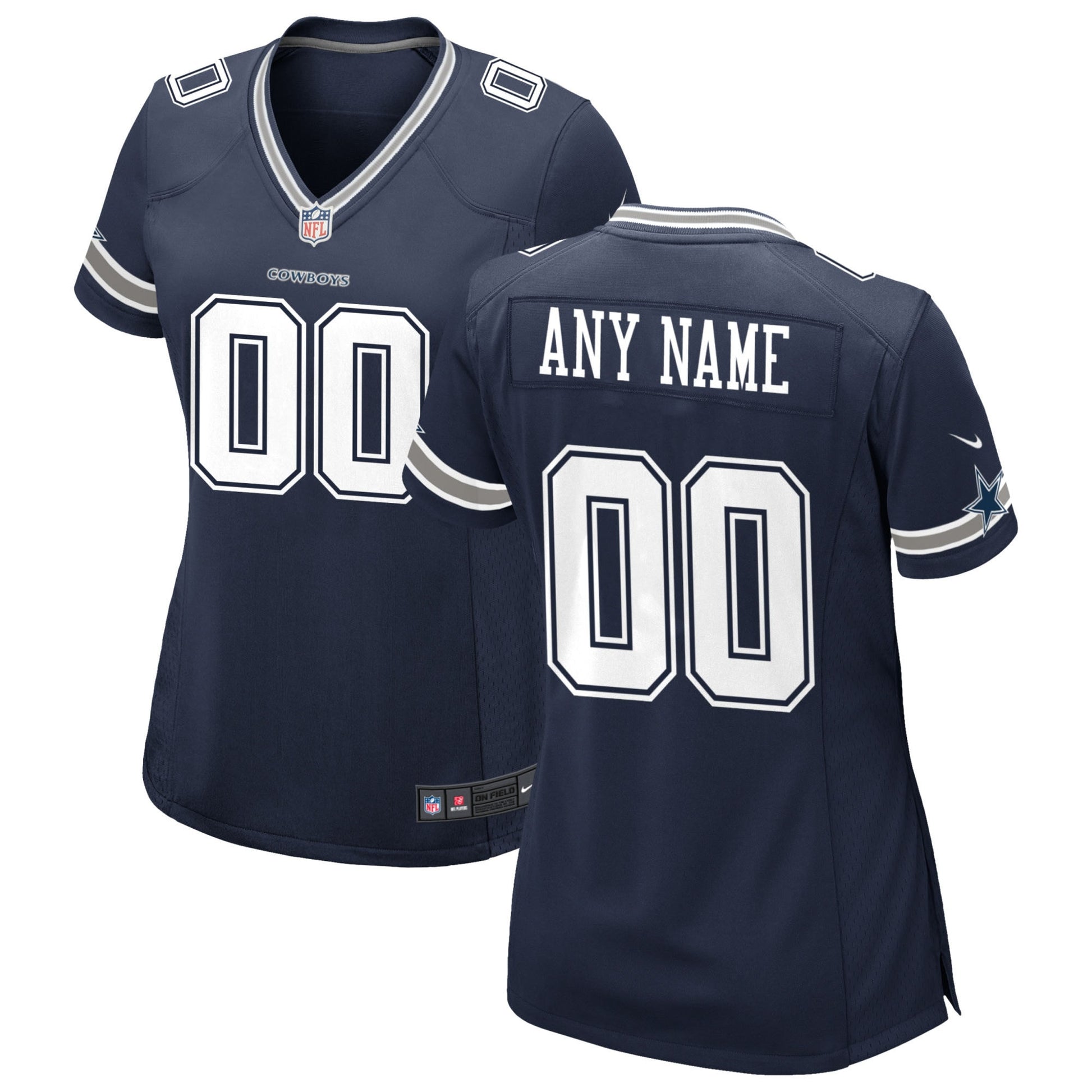 Custom Dallas Cowboys navy jersey