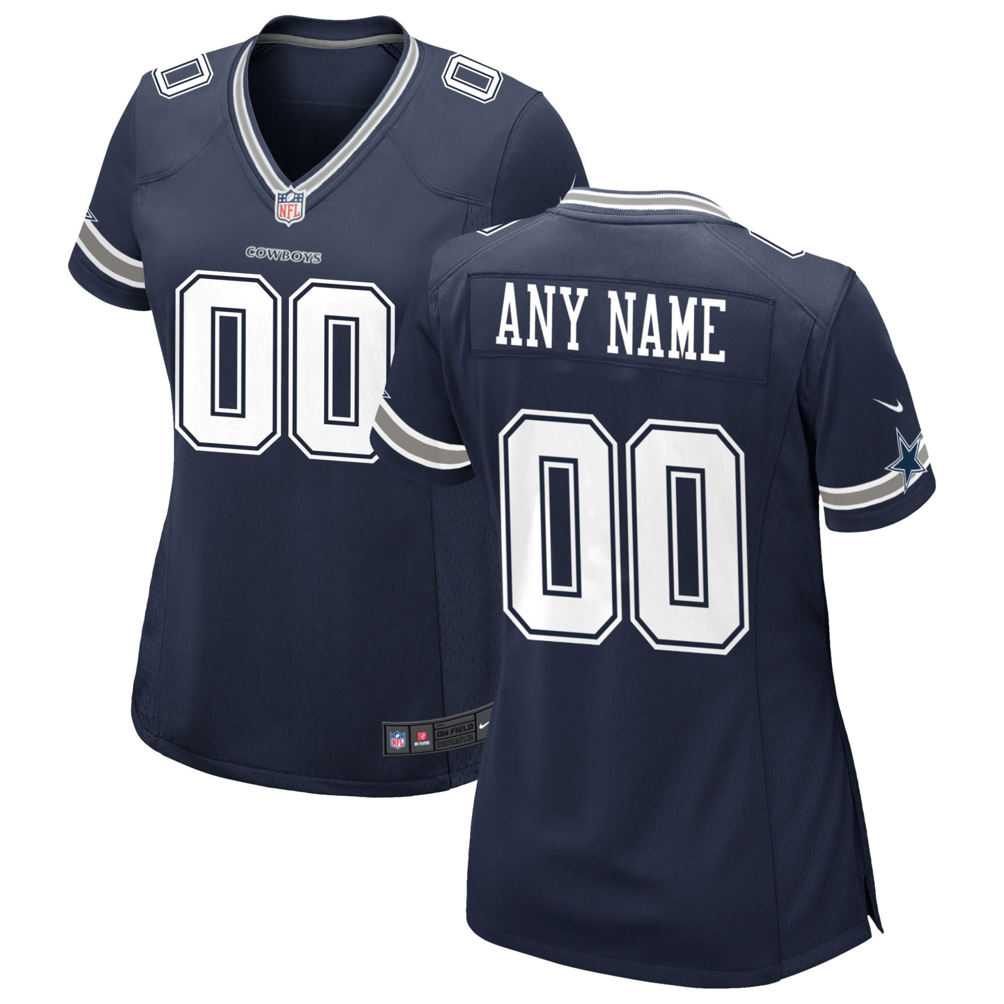Custom Dallas Cowboys navy jersey