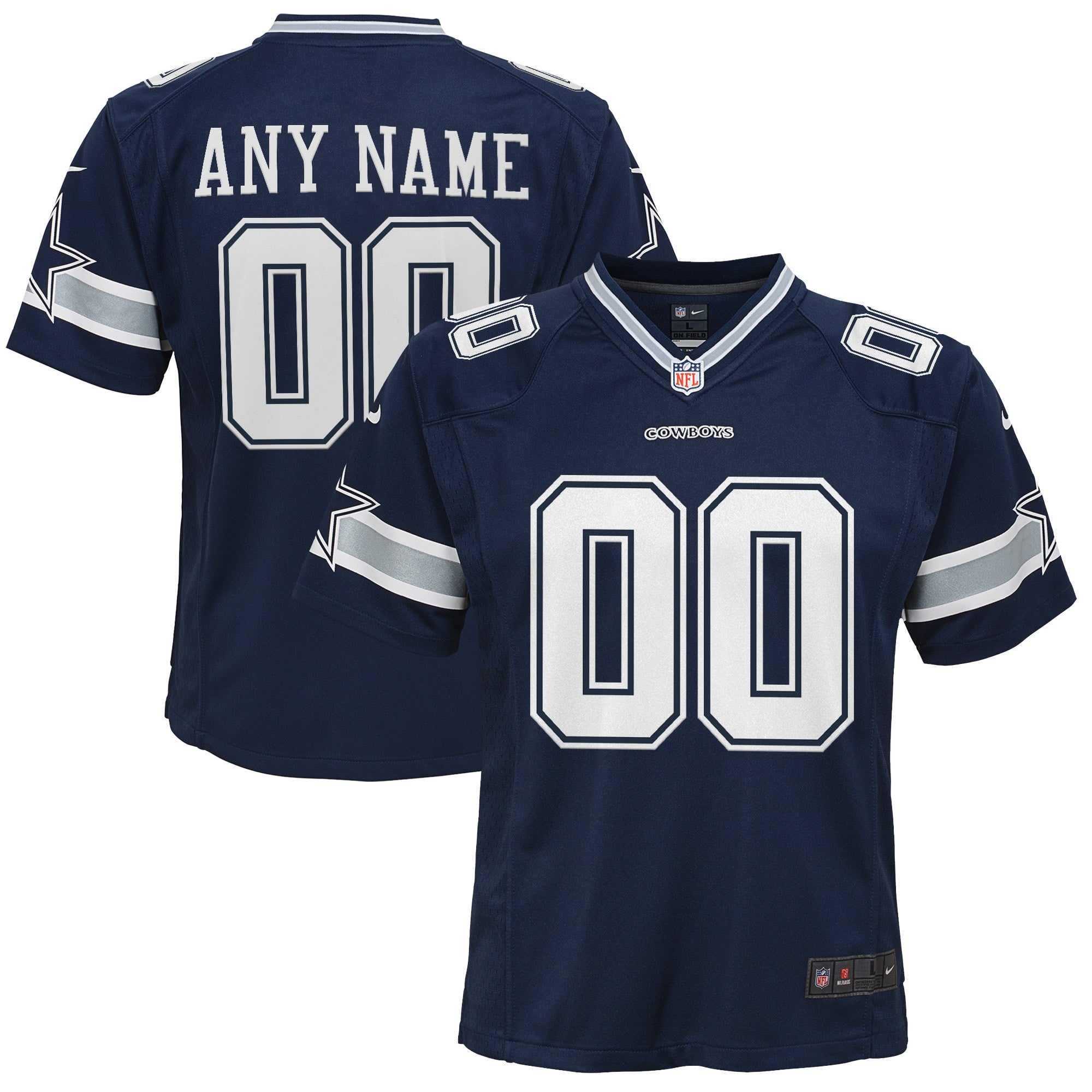 Custom Dallas Cowboys navy jersey