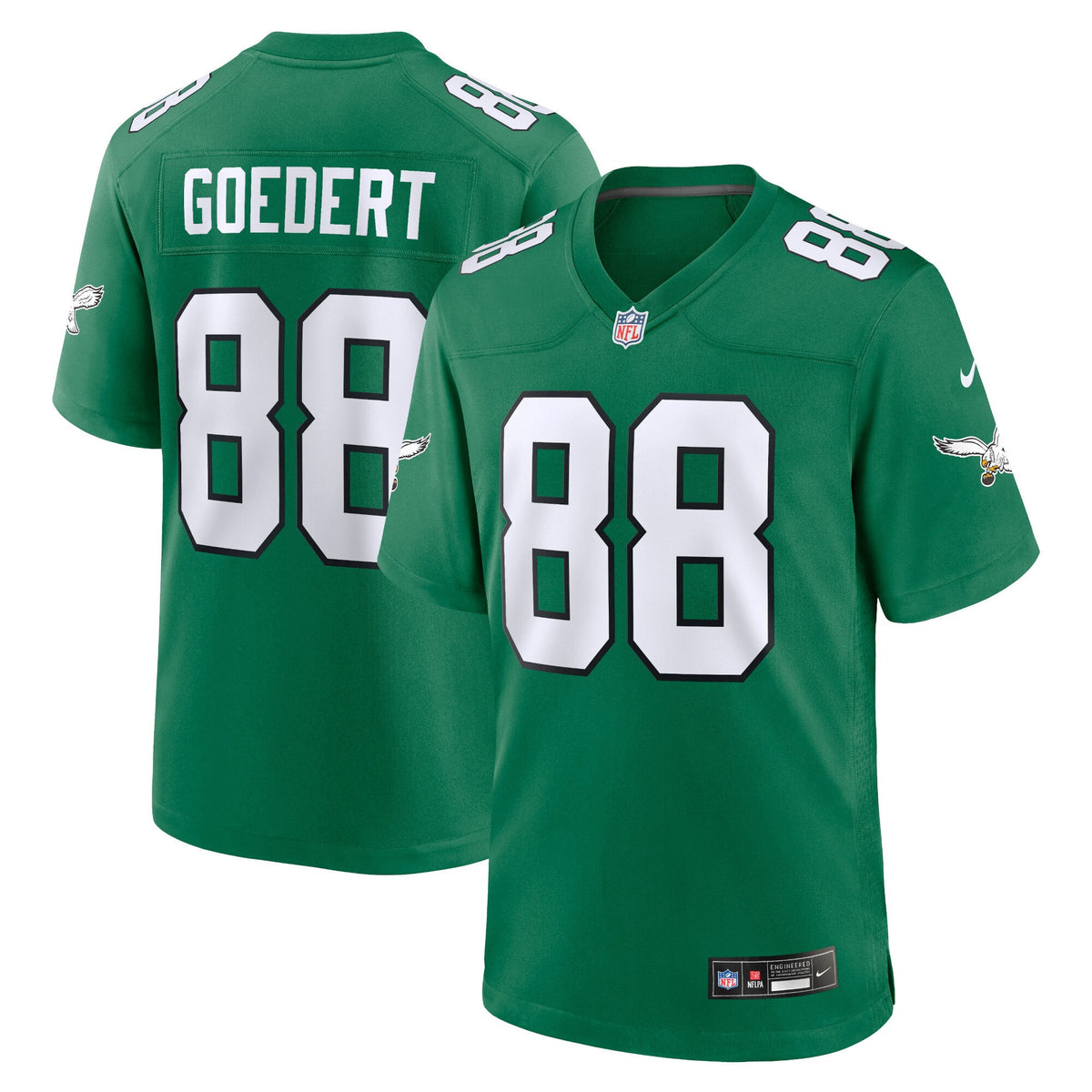 Dallas Goedert Philadelphia Eagles green jersey