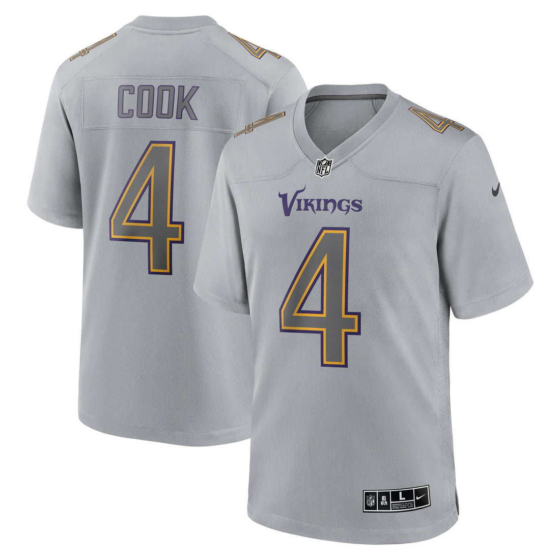 Dalvin Cook Atmosphere Minnesota Vikings gray Fashion jersey