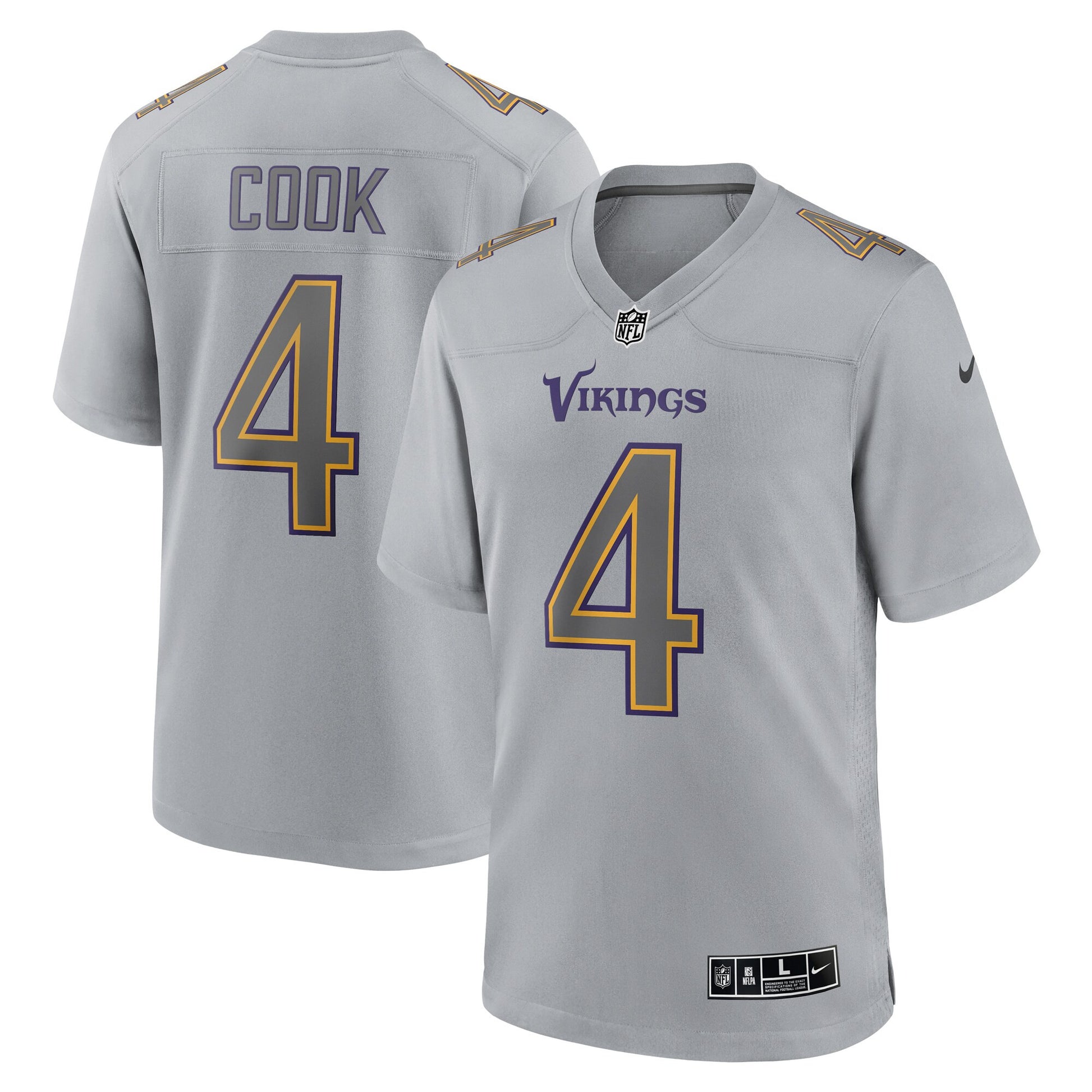 Dalvin Cook Atmosphere Minnesota Vikings gray Fashion jersey