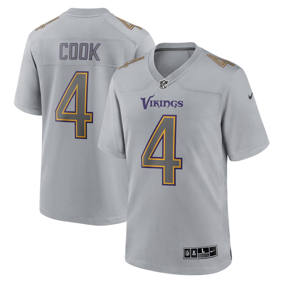 Dalvin Cook Atmosphere Minnesota Vikings gray Fashion jersey
