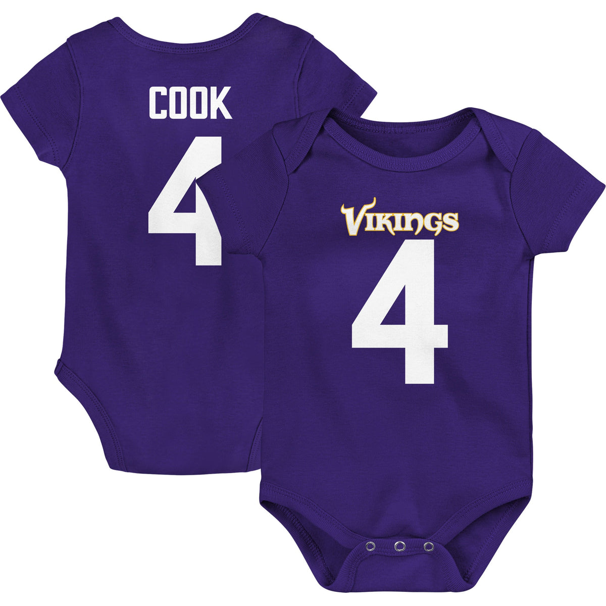 Dalvin Cook Newborn Bodysuit Minnesota Vikings purple jersey