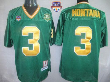 Joe Montana Notre Dame Fighting Irish green jersey
