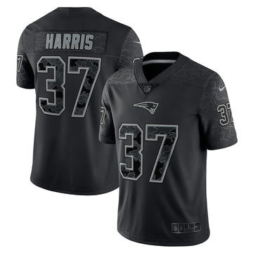 Damien Harris Rflctv New England Patriots black Limited jersey