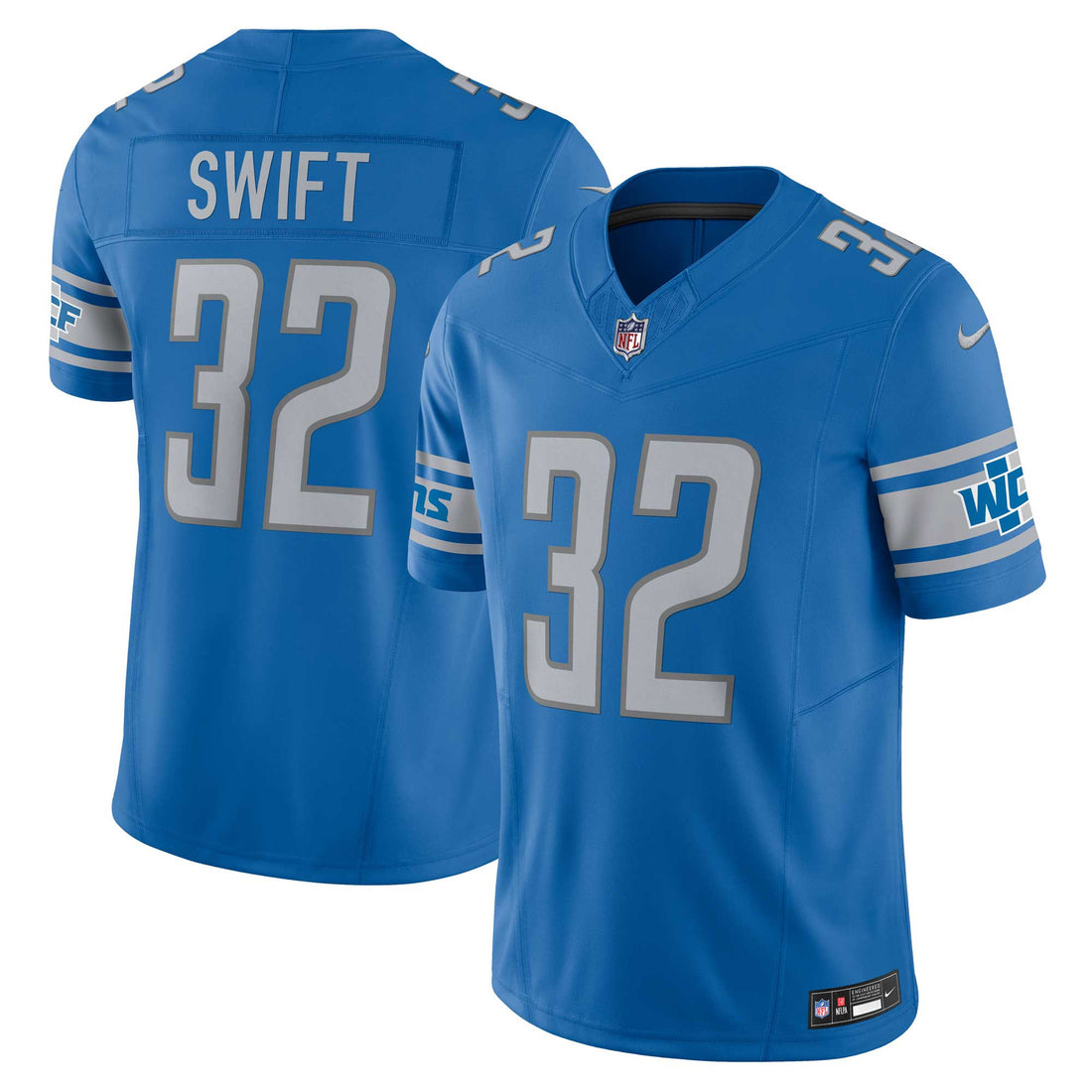 D'andre Swift Detroit Lions blue Vapor jersey