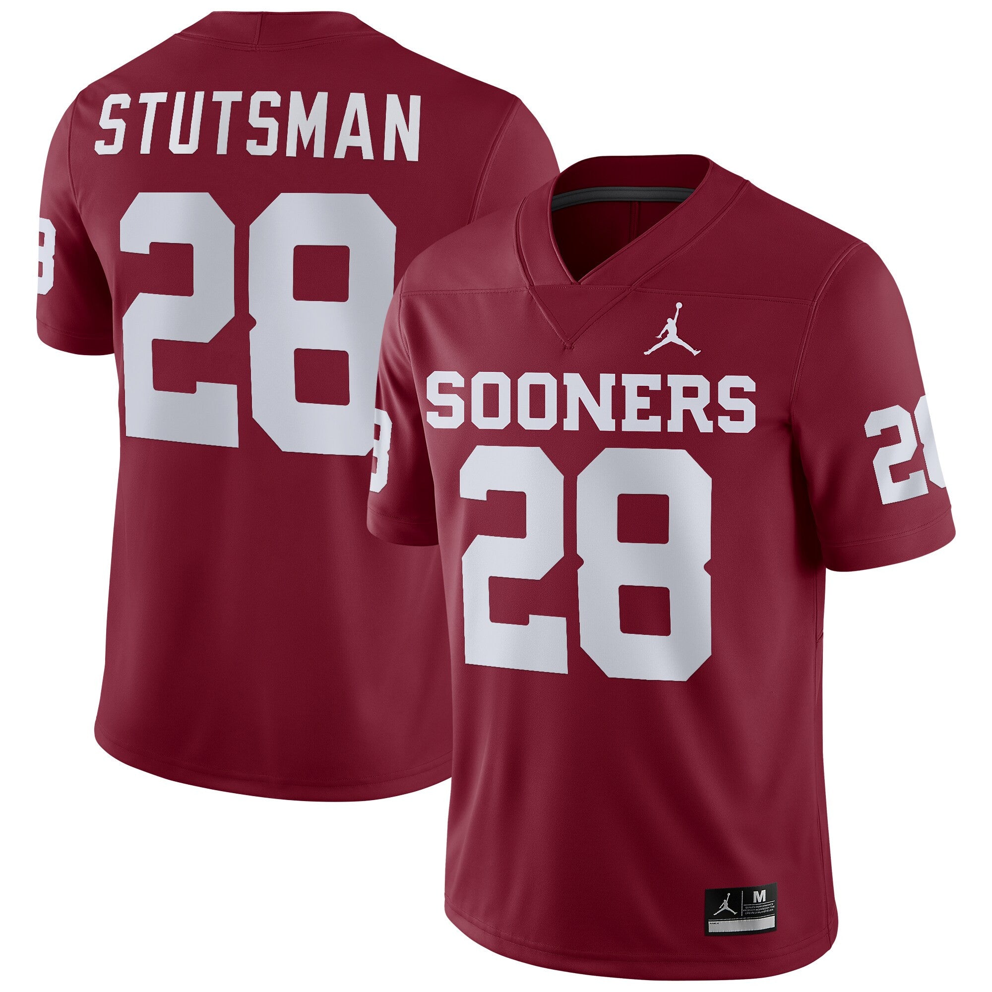 Danny Stutsman Jordan Brand Oklahoma Sooners crimson jersey