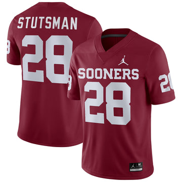 Danny Stutsman Jordan Brand Oklahoma Sooners crimson jersey