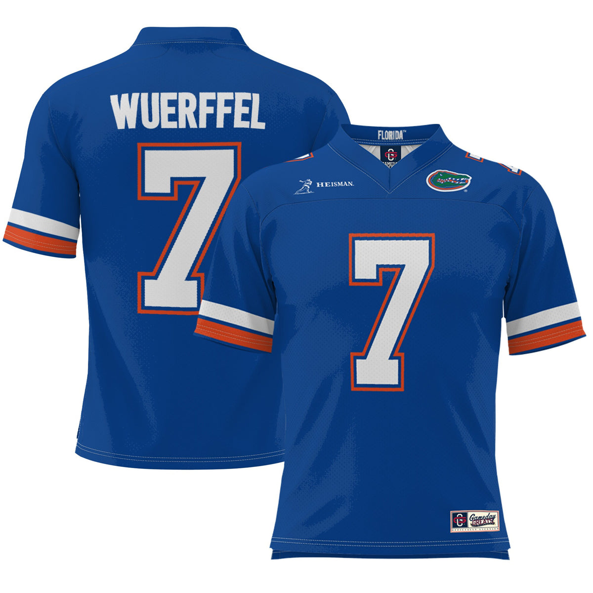 Danny Wuerffel Heisman Florida Gators royal jersey