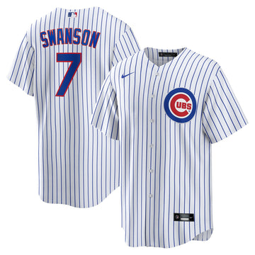 Dansby Swanson Chicago Cubs white jersey