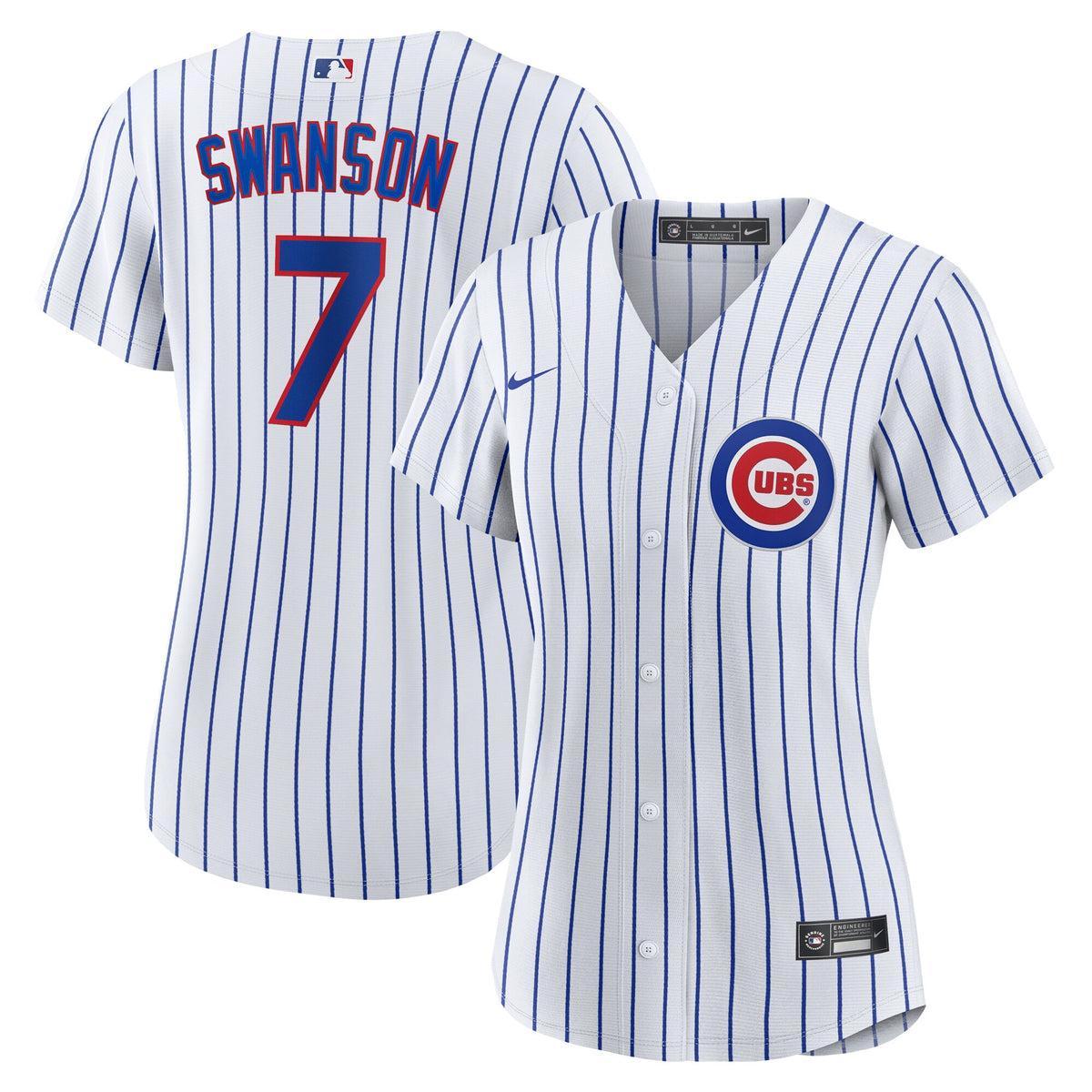 Dansby Swanson Chicago Cubs white Home jersey