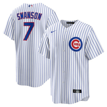 Dansby Swanson Chicago Cubs white Alternate jersey