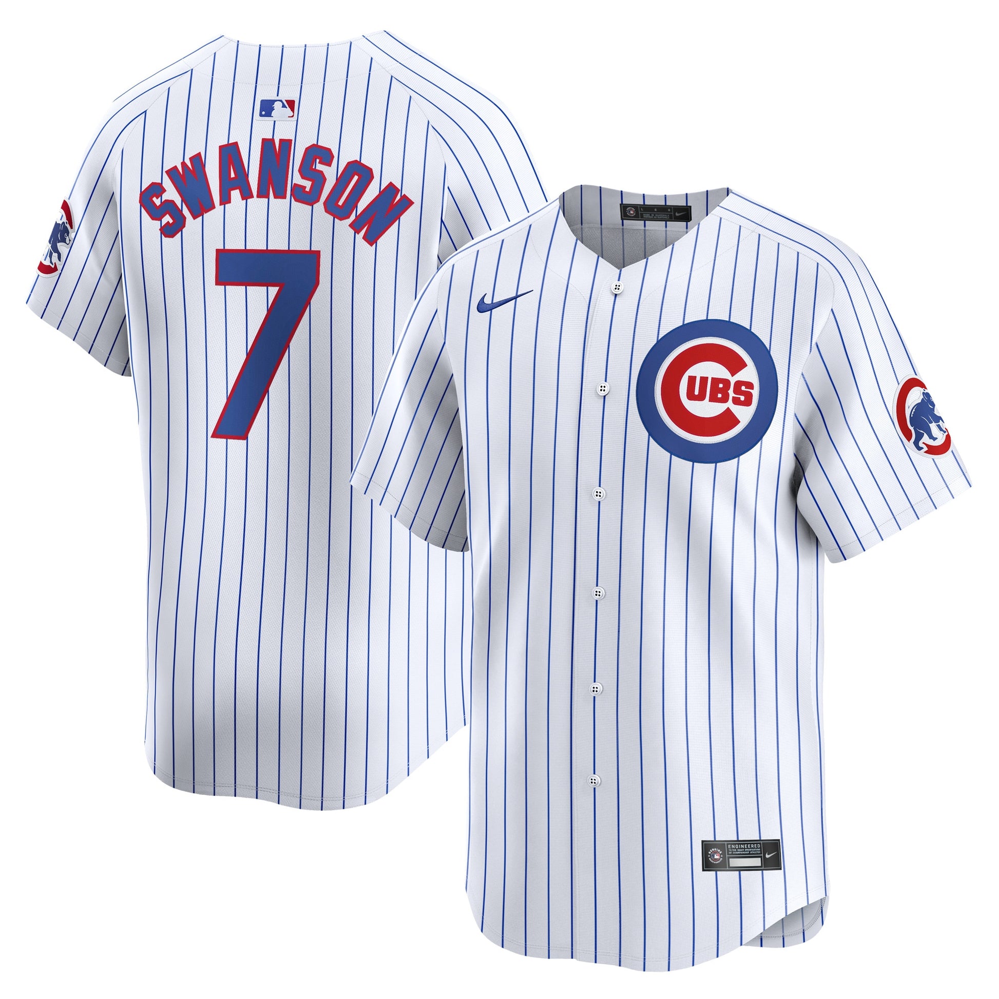 Dansby Swanson Chicago Cubs white Limited jersey