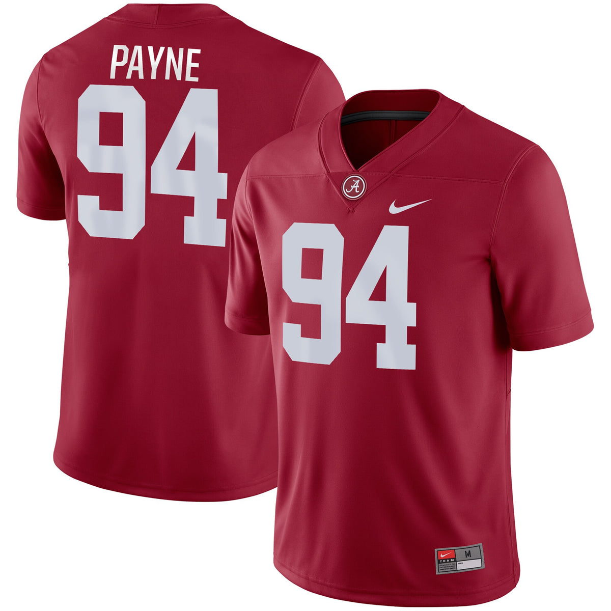 Da'ron Payne Alabama Crimson Tide crimson jersey