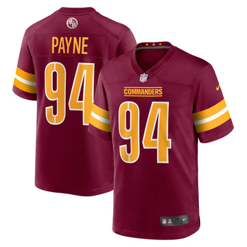 Da'ron Payne Washington Commanders burgundy jersey