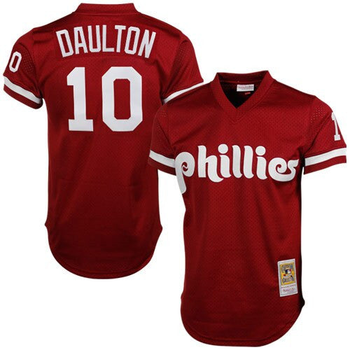 Darren Daulton Philadelphia Phillies red Cooperstown jersey