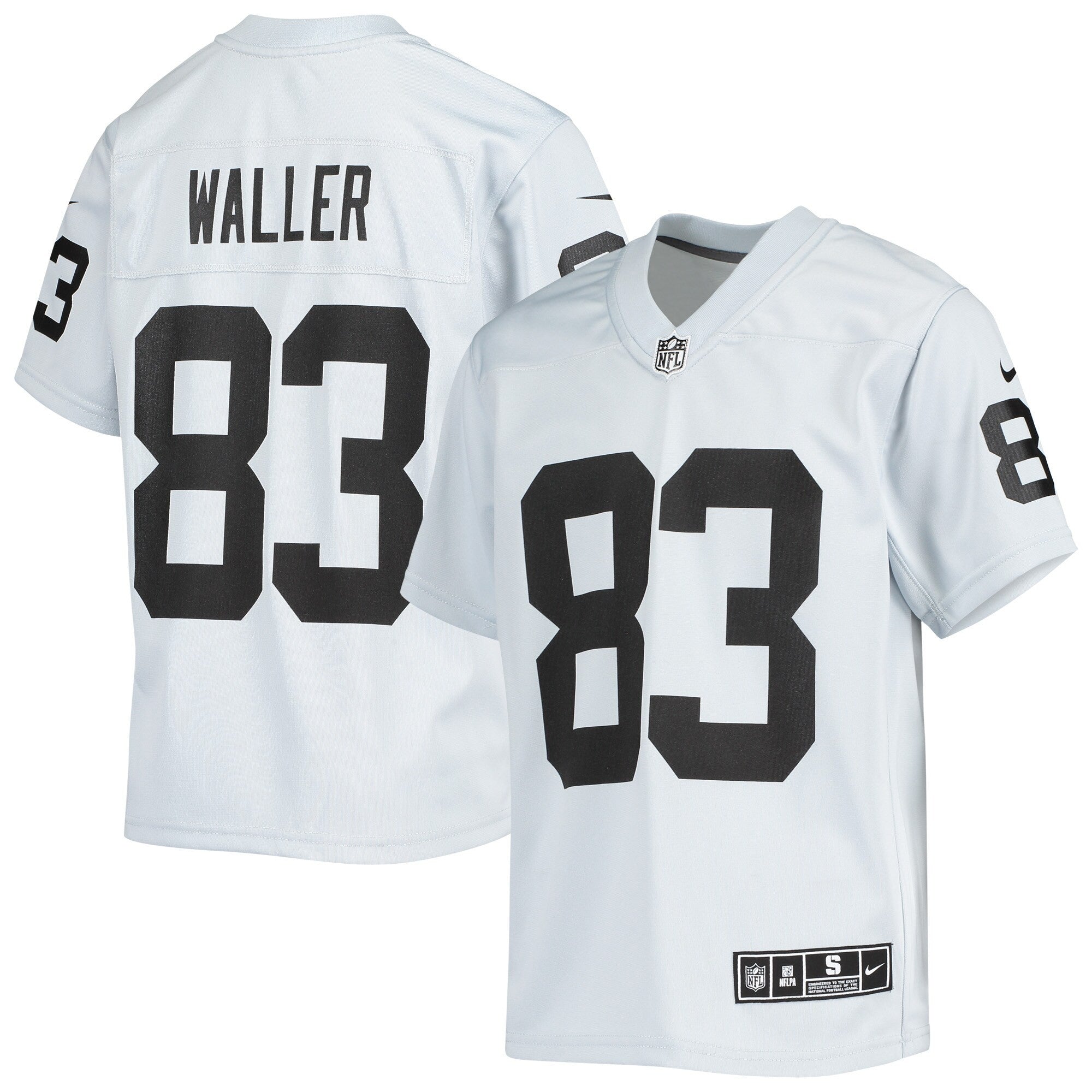 Darren Waller Las Vegas Raiders silver jersey