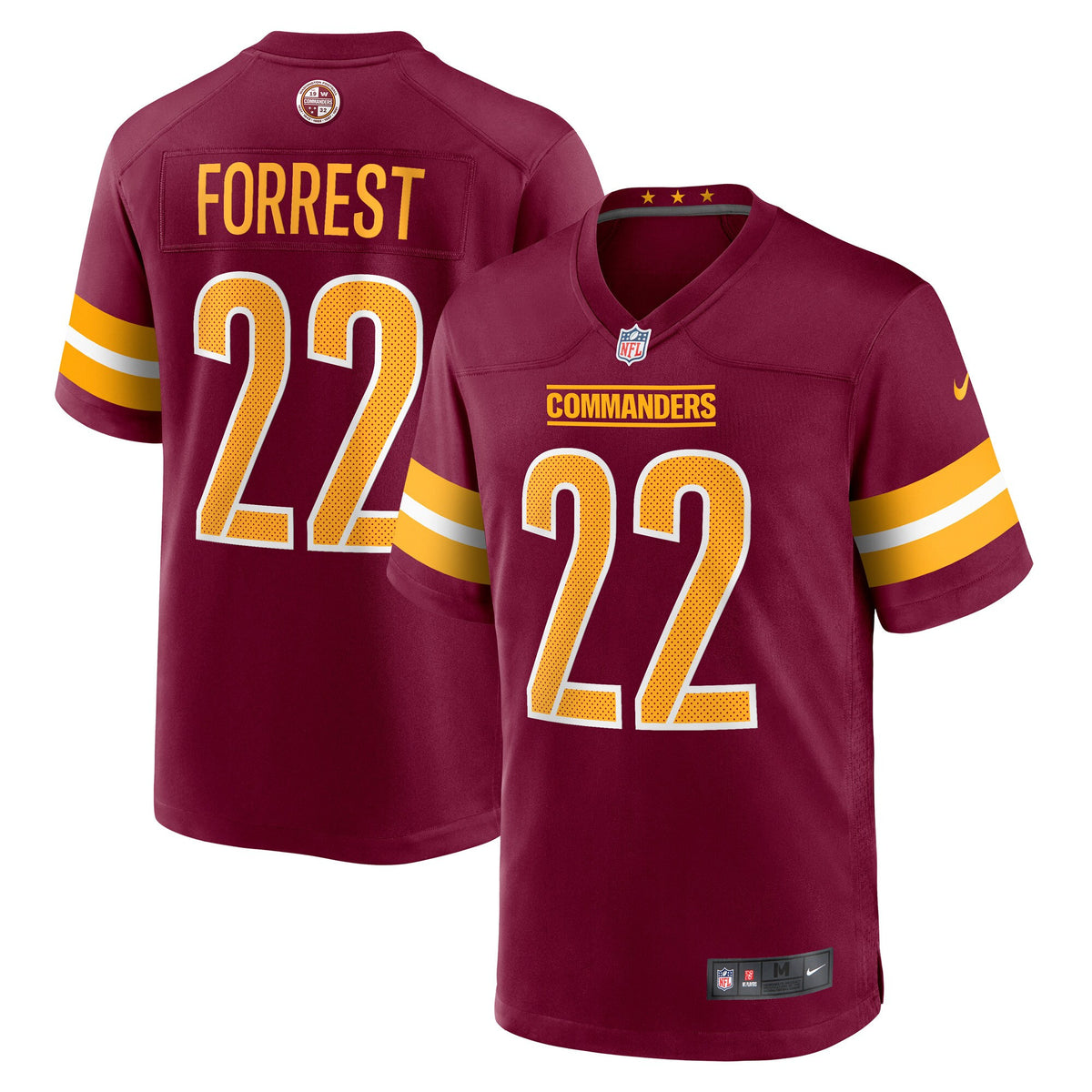Darrick Forrest Washington Commanders burgundy Game jersey