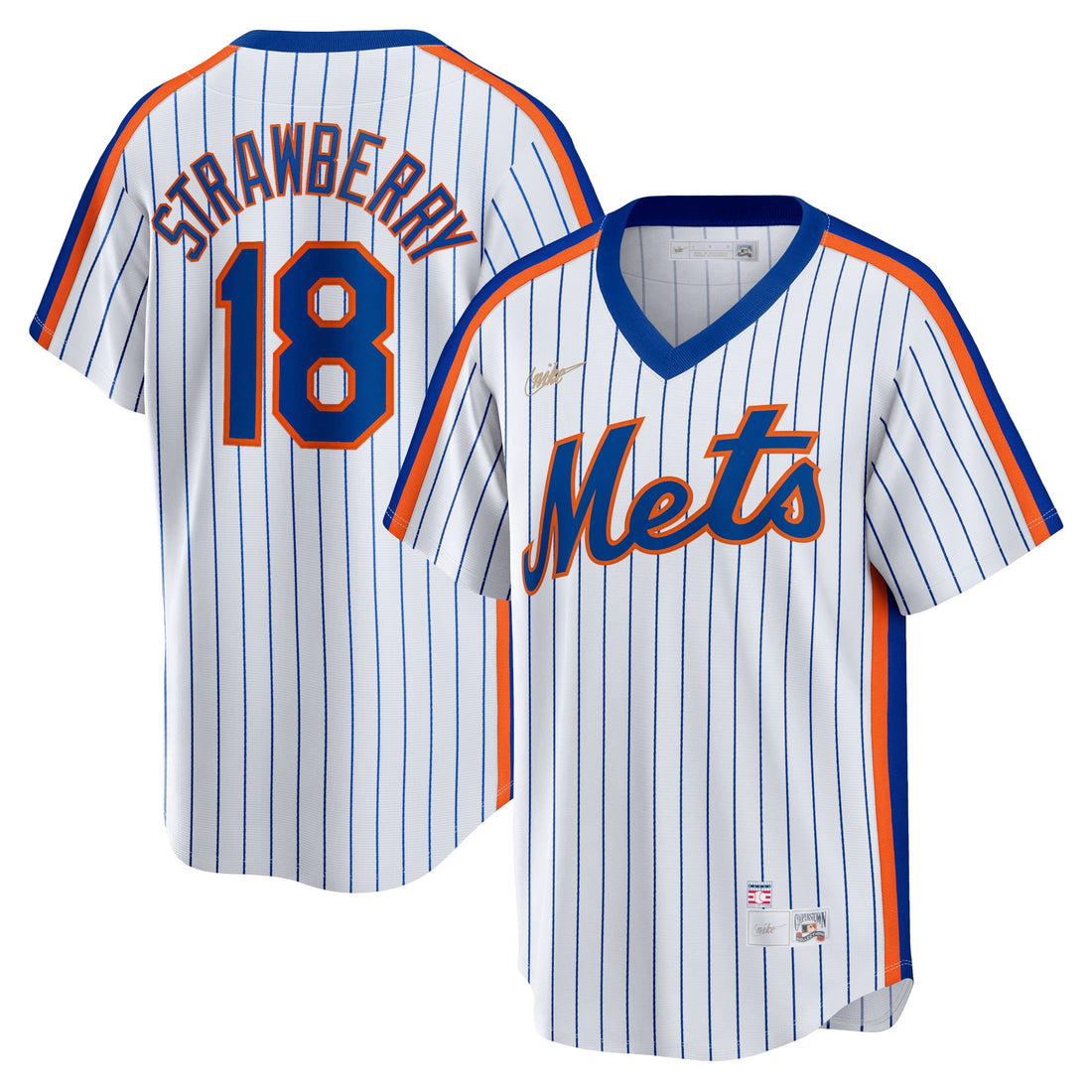 Darryl Strawberry New York Mets white Cooperstown jersey