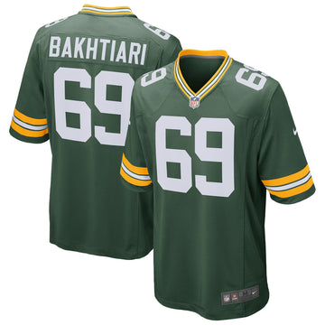 David Bakhtiari Green Bay Packers green Game jersey