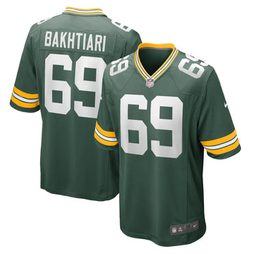 David Bakhtiari Green Bay Packers green Game jersey