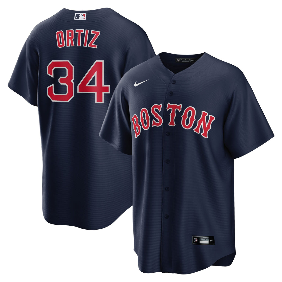 David Ortiz Boston Red Sox navy Alternate jersey