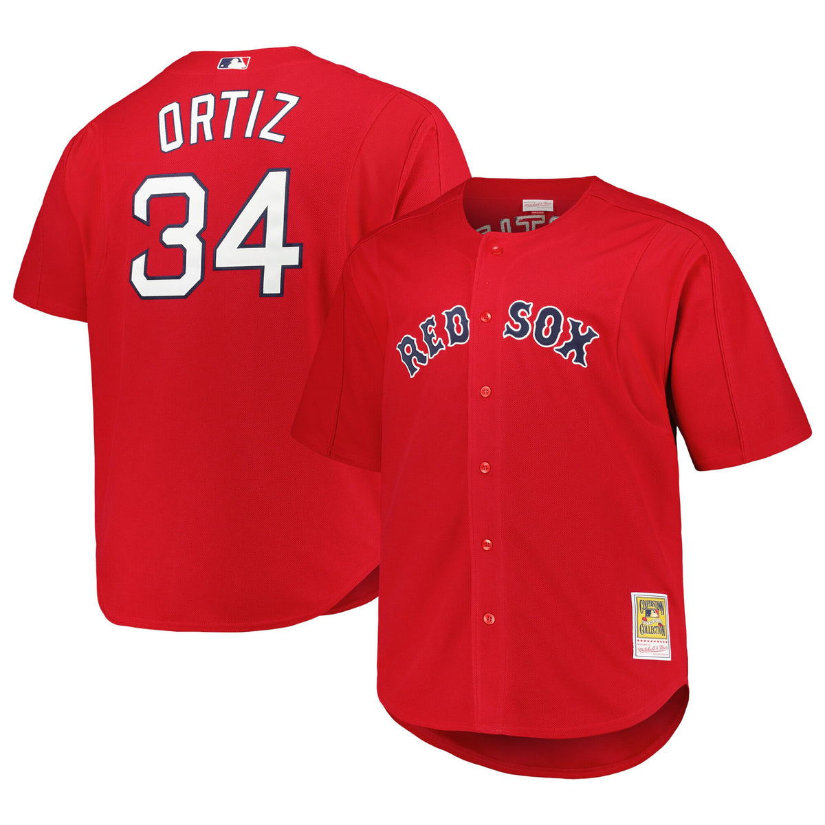 David Ortiz Boston Red Sox red Cooperstown jersey