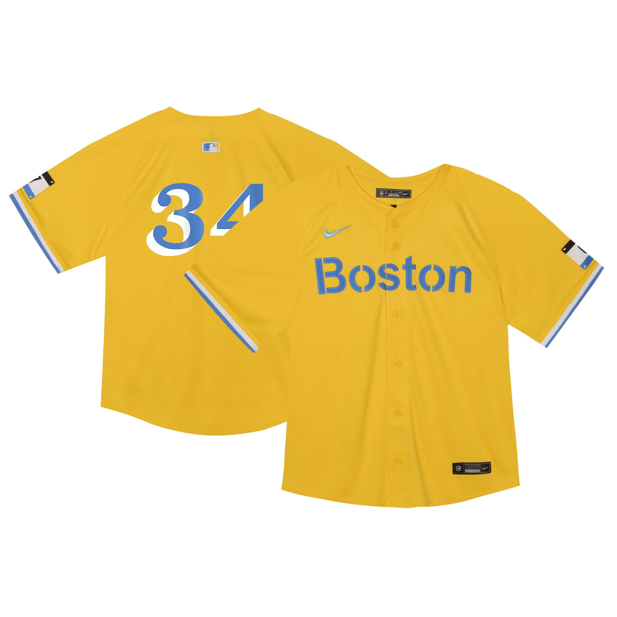 David Ortiz Boston Red Sox gold City Connect jersey
