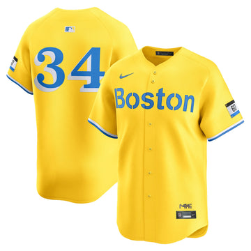 David Ortiz Boston Red Sox gold City Connect jersey