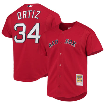 David Ortiz Boston Red Sox red Cooperstown jersey
