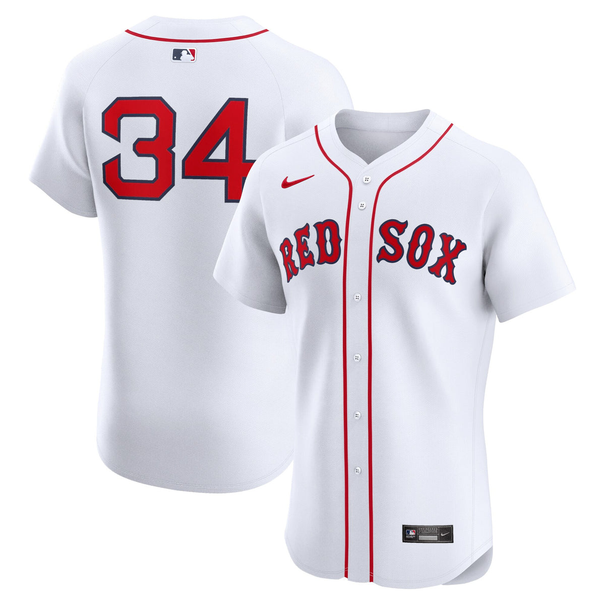 David Ortiz Boston Red Sox white Elite jersey