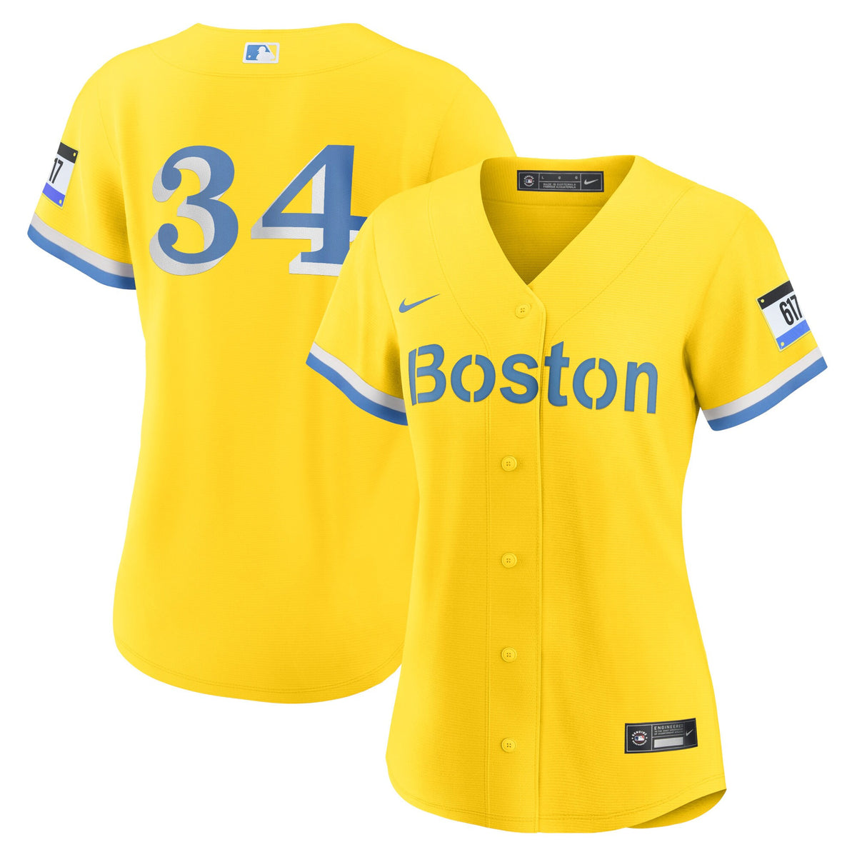 David Ortiz Boston Red Sox gold City Connect jersey