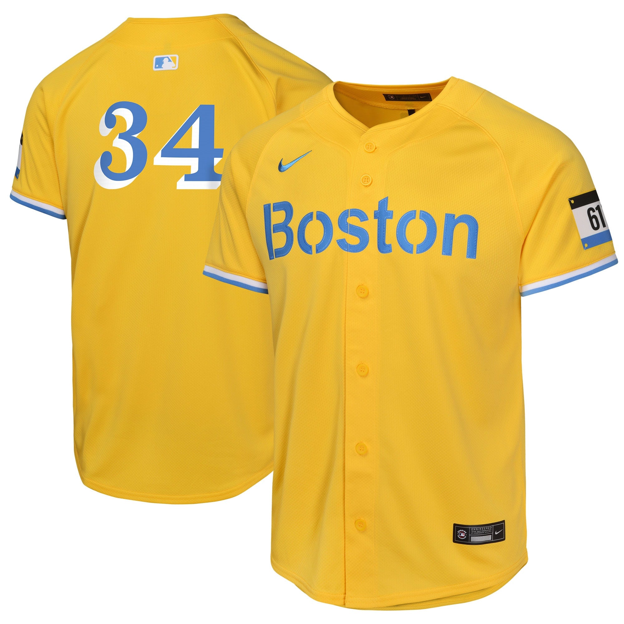 David Ortiz Boston Red Sox gold City Connect jersey